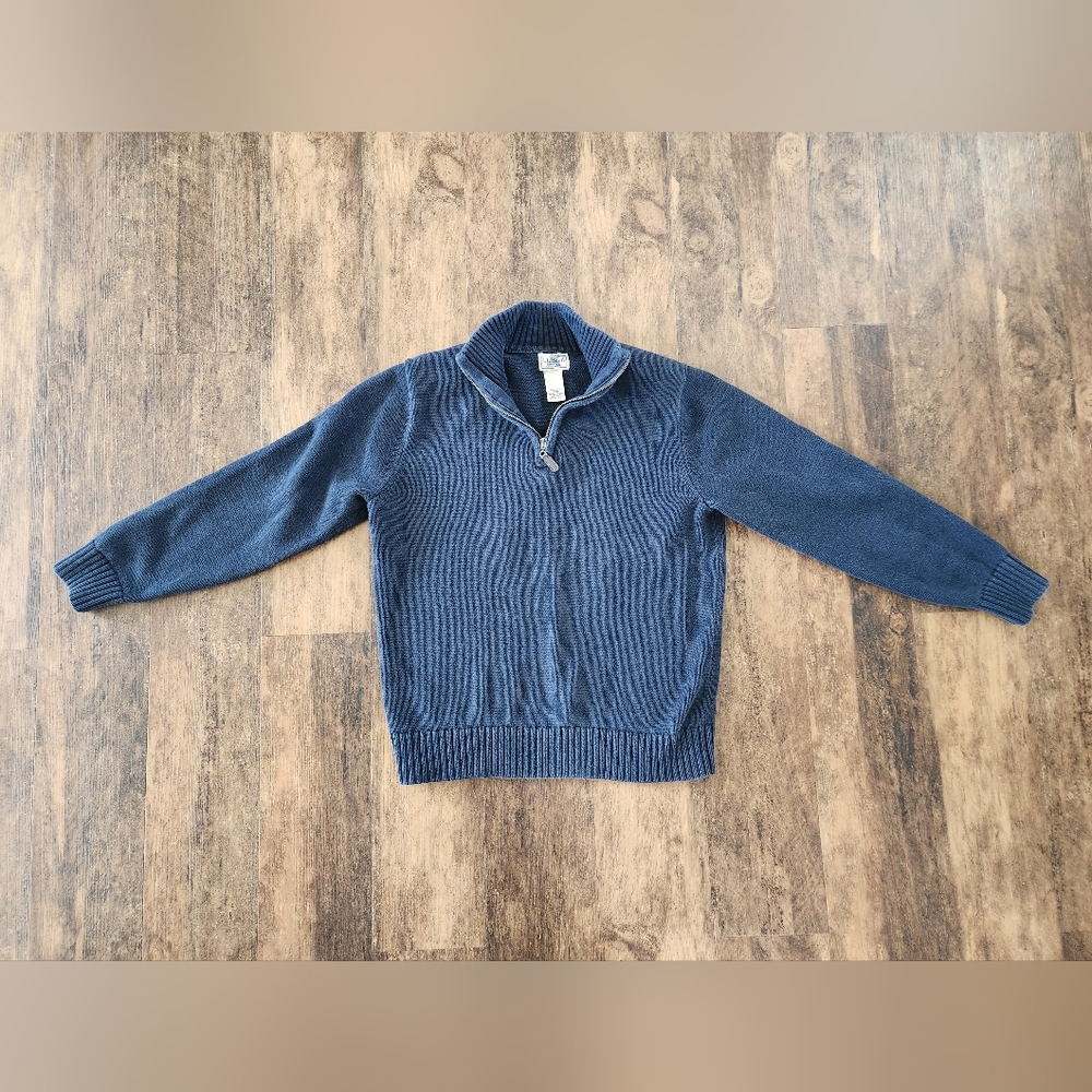 L.L. Bean Navy Mock Neck Sweater Small